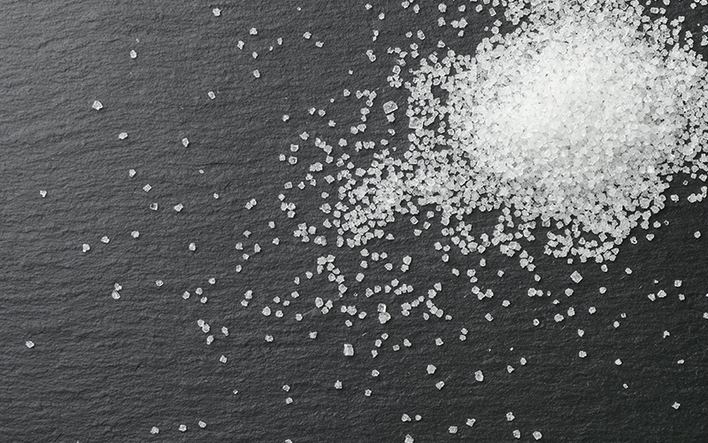 Monopotassium phosphate MKP 0-52-34 crystals close up